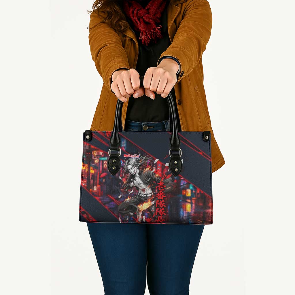 Baji Keisuke Chifuyu Matsuno Leather Bag Dark Neon Street Fight Art Style