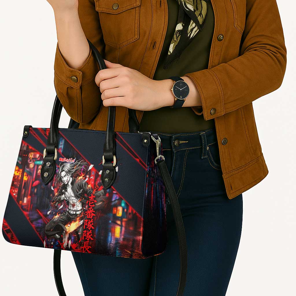 Baji Keisuke Chifuyu Matsuno Leather Bag Dark Neon Street Fight Art Style