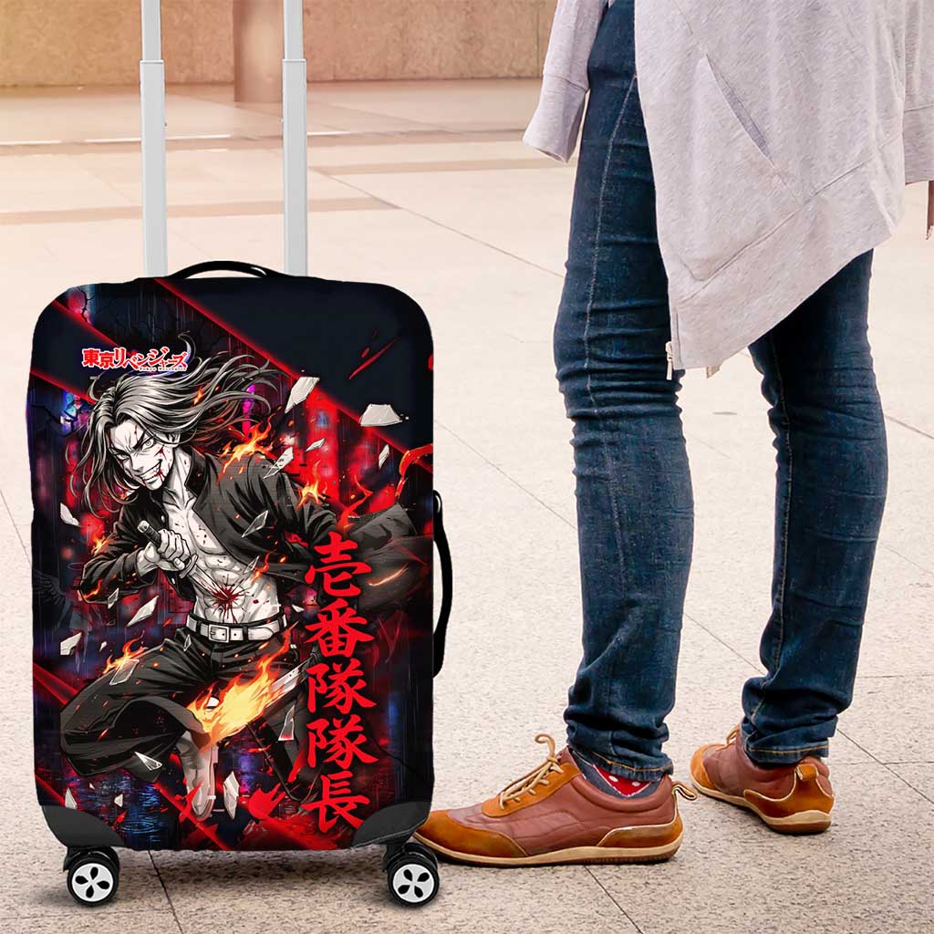 Baji Keisuke Chifuyu Matsuno Luggage Cover Dark Neon Street Fight Art Style