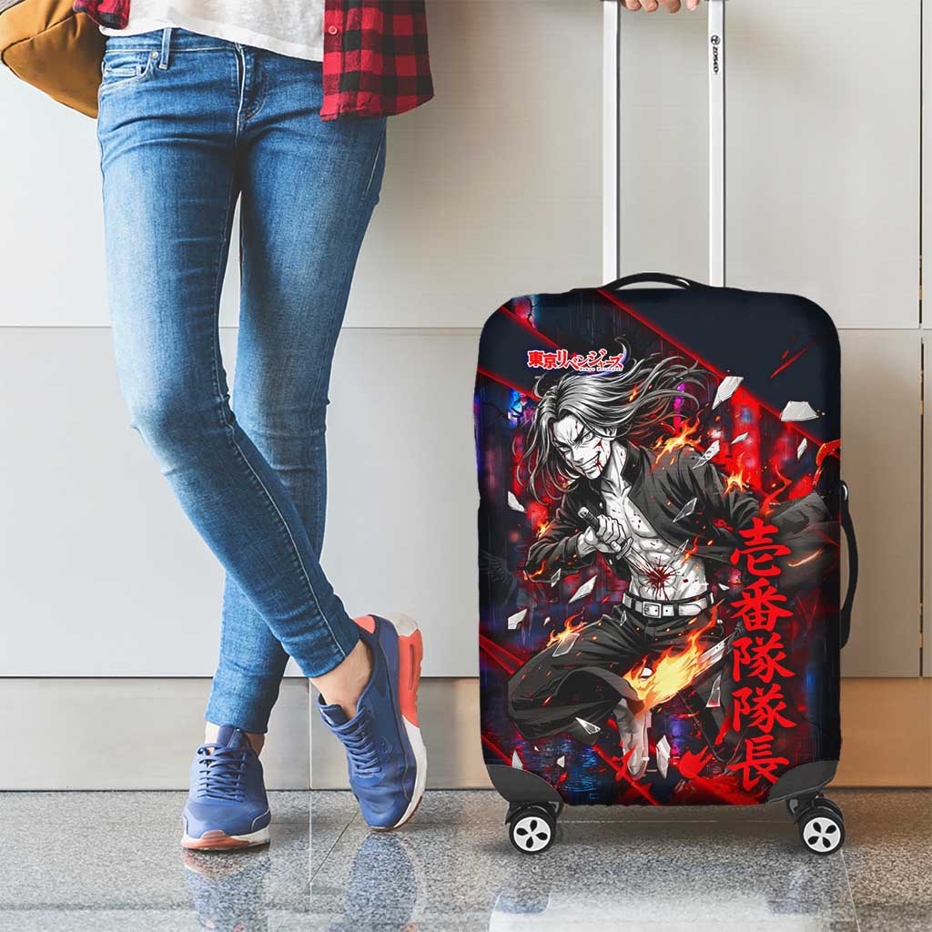 Baji Keisuke Chifuyu Matsuno Luggage Cover Dark Neon Street Fight Art Style