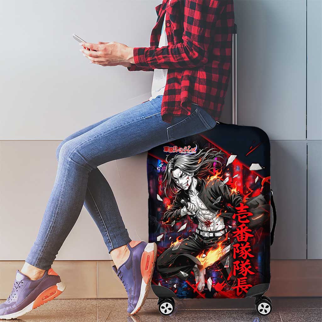 Baji Keisuke Chifuyu Matsuno Luggage Cover Dark Neon Street Fight Art Style