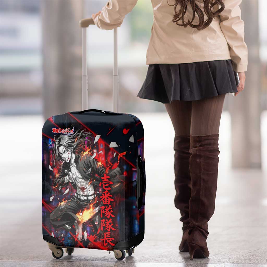 Baji Keisuke Chifuyu Matsuno Luggage Cover Dark Neon Street Fight Art Style