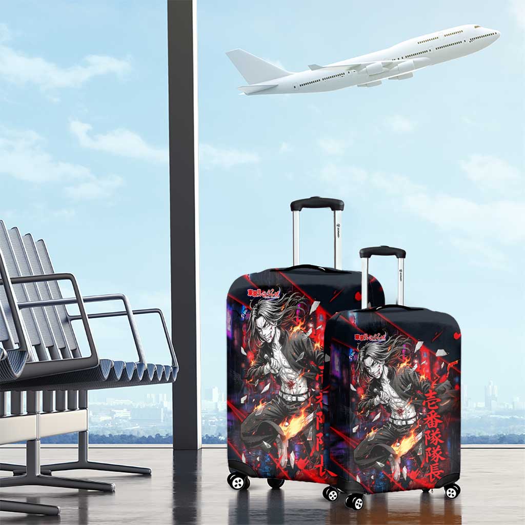 Baji Keisuke Chifuyu Matsuno Luggage Cover Dark Neon Street Fight Art Style