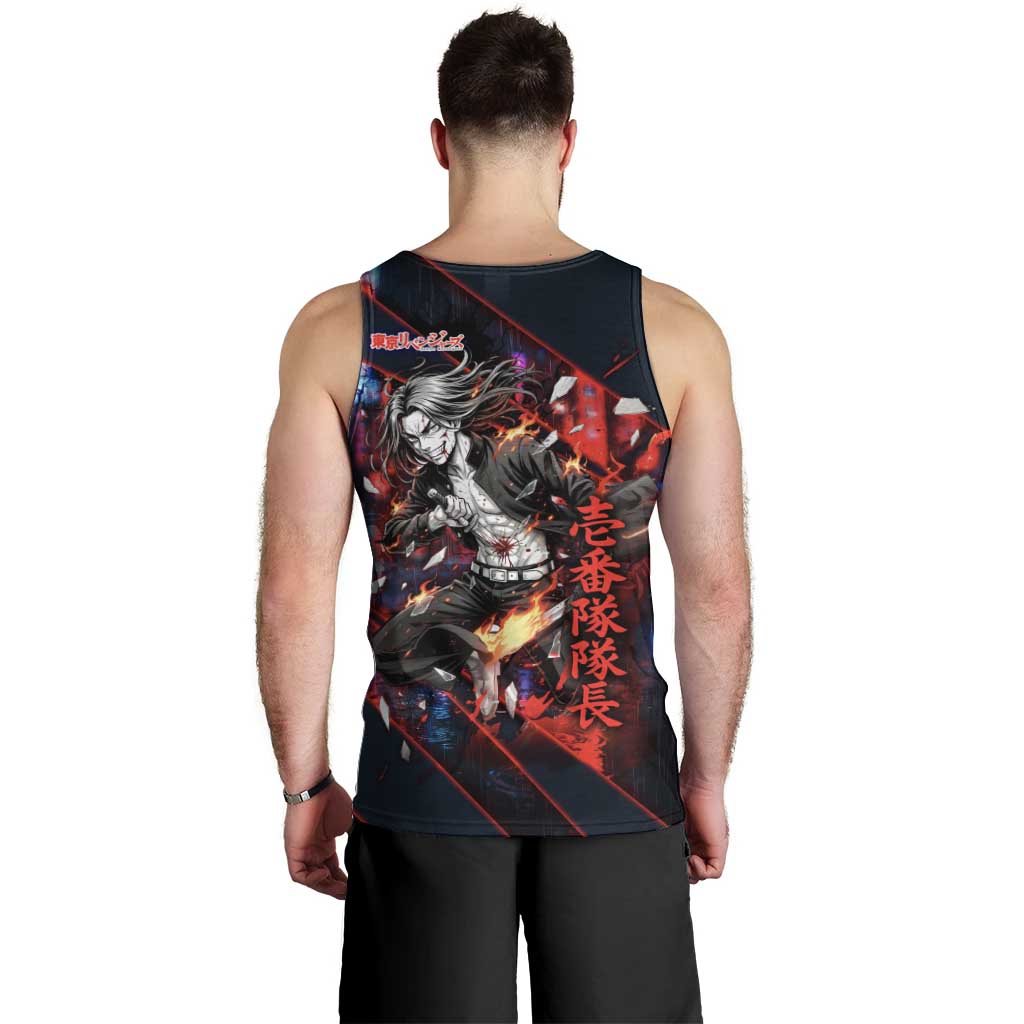Baji Keisuke Chifuyu Matsuno Men Tank Top Dark Neon Street Fight Art Style