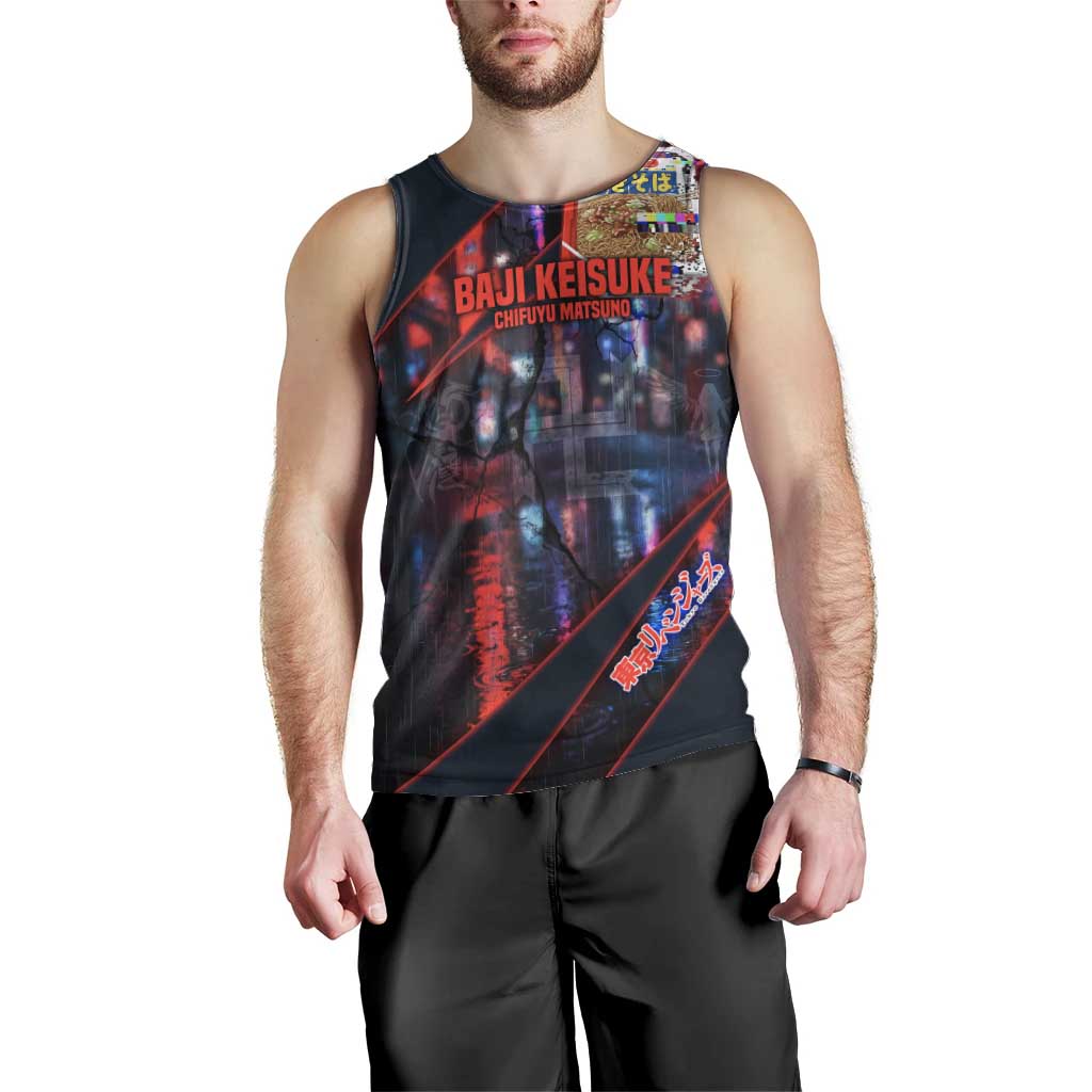 Baji Keisuke Chifuyu Matsuno Men Tank Top Dark Neon Street Fight Art Style