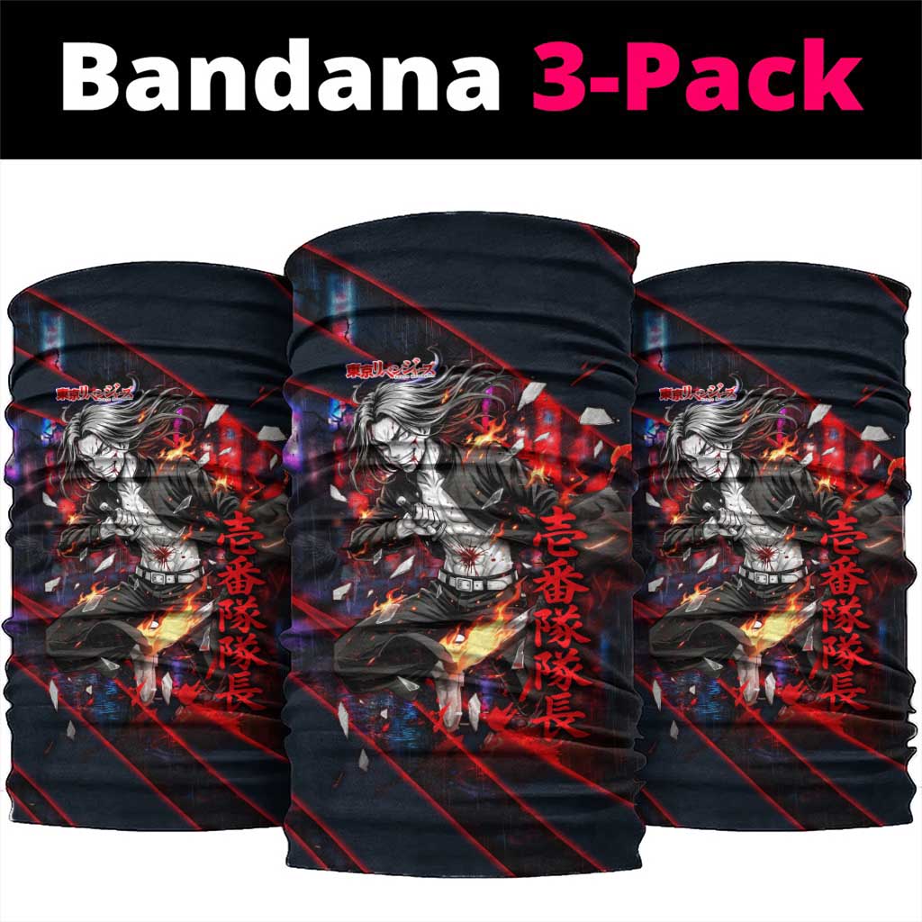 Baji Keisuke Chifuyu Matsuno Neck Gaiter Dark Neon Street Fight Art Style