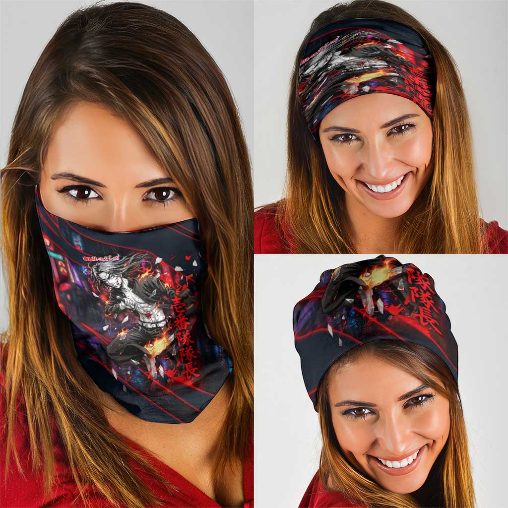 Baji Keisuke Chifuyu Matsuno Neck Gaiter Dark Neon Street Fight Art Style