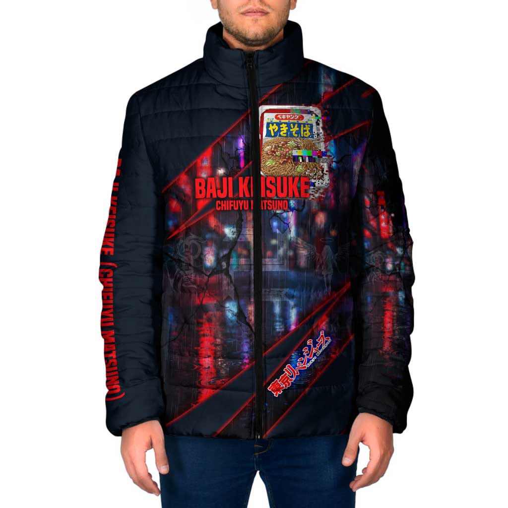 Baji Keisuke Chifuyu Matsuno Padded Jacket Dark Neon Street Fight Art Style