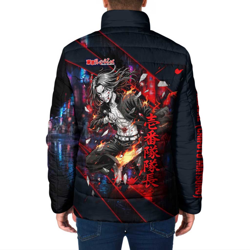 Baji Keisuke Chifuyu Matsuno Padded Jacket Dark Neon Street Fight Art Style
