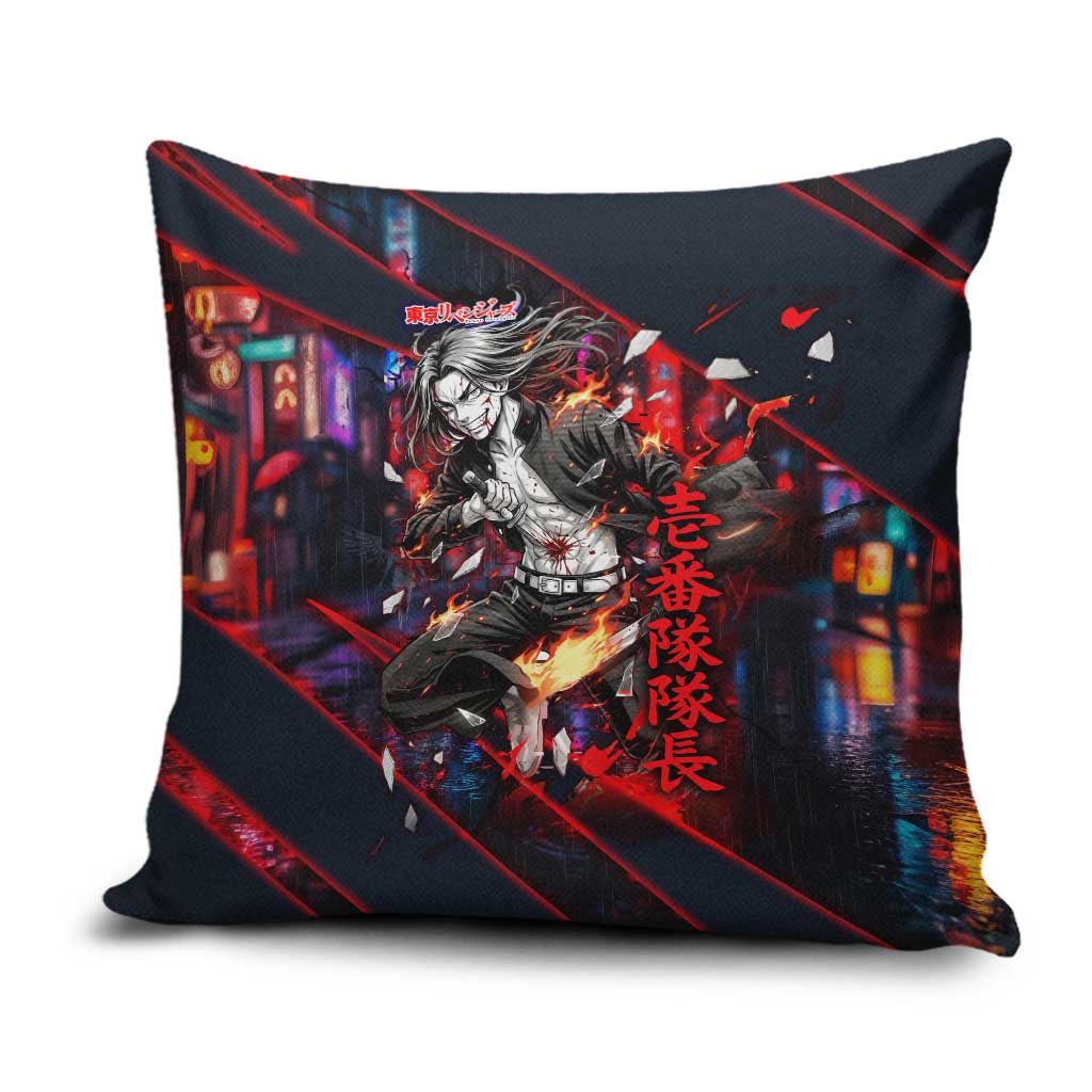 Baji Keisuke Chifuyu Matsuno Pillow Cover Dark Neon Street Fight Art Style