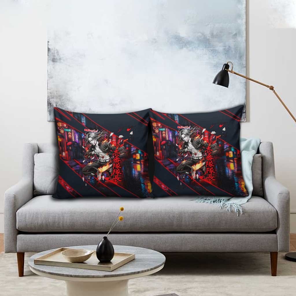 Baji Keisuke Chifuyu Matsuno Pillow Cover Dark Neon Street Fight Art Style