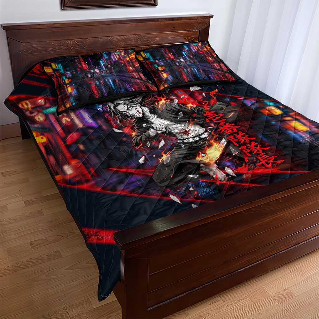 Baji Keisuke Chifuyu Matsuno Quilt Bed Set Dark Neon Street Fight Art Style