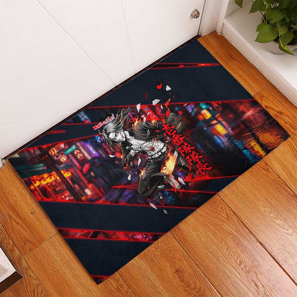 Baji Keisuke Chifuyu Matsuno Rubber Doormat Dark Neon Street Fight Art Style