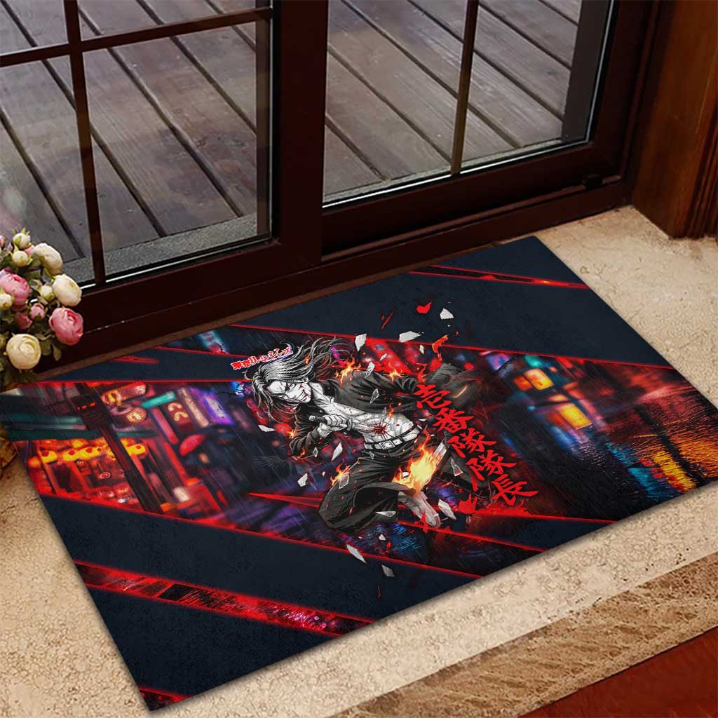 Baji Keisuke Chifuyu Matsuno Rubber Doormat Dark Neon Street Fight Art Style