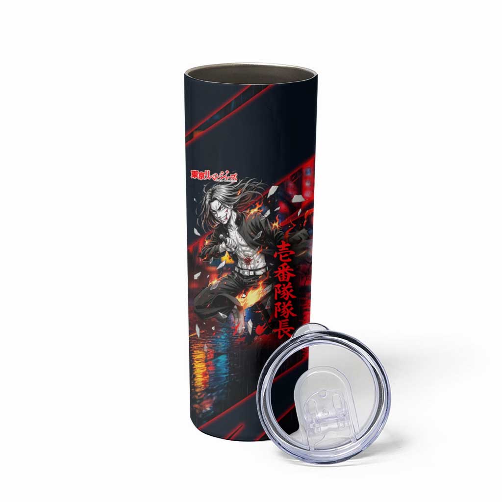 Baji Keisuke Chifuyu Matsuno Skinny Tumbler Dark Neon Street Fight Art Style