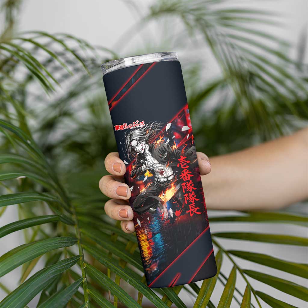 Baji Keisuke Chifuyu Matsuno Skinny Tumbler Dark Neon Street Fight Art Style
