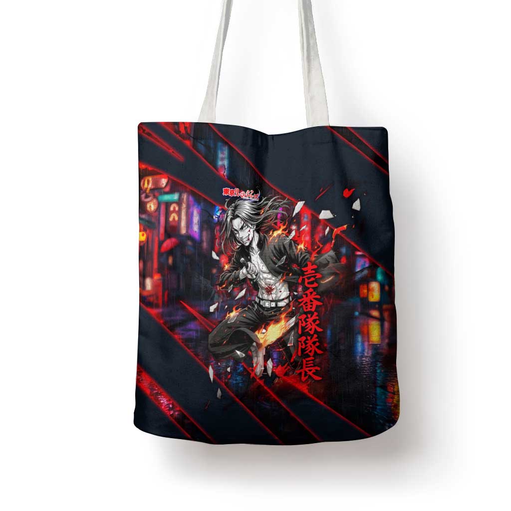 Baji Keisuke Chifuyu Matsuno Tote Bag Dark Neon Street Fight Art Style