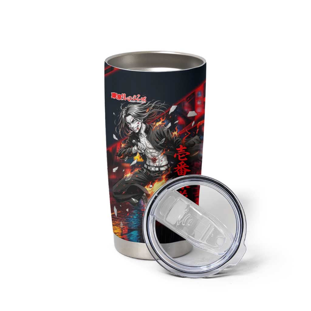 Baji Keisuke Chifuyu Matsuno Tumbler Cup Dark Neon Street Fight Art Style