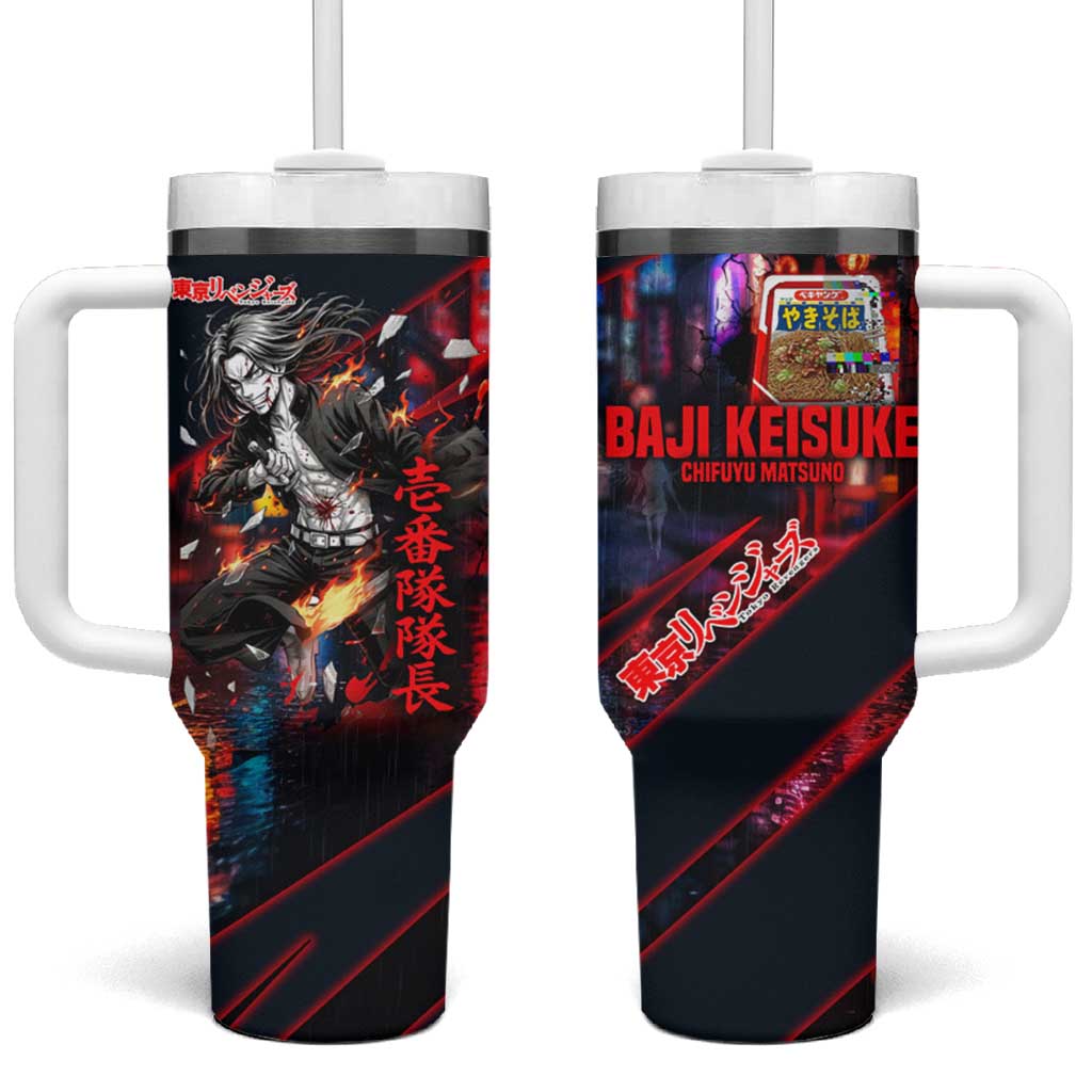 Baji Keisuke Chifuyu Matsuno Tumbler With Handle Dark Neon Street Fight Art Style