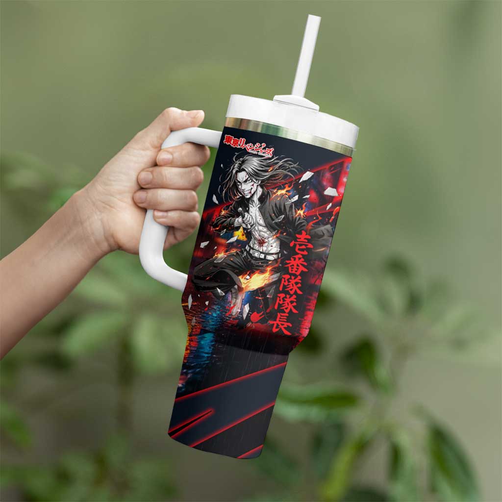Baji Keisuke Chifuyu Matsuno Tumbler With Handle Dark Neon Street Fight Art Style