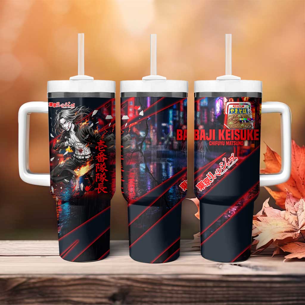 Baji Keisuke Chifuyu Matsuno Tumbler With Handle Dark Neon Street Fight Art Style