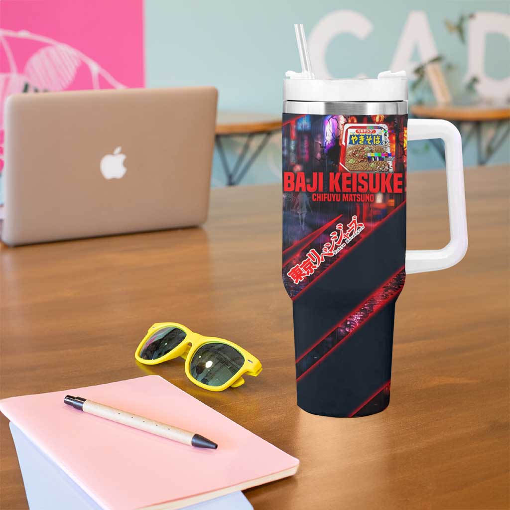 Baji Keisuke Chifuyu Matsuno Tumbler With Handle Dark Neon Street Fight Art Style