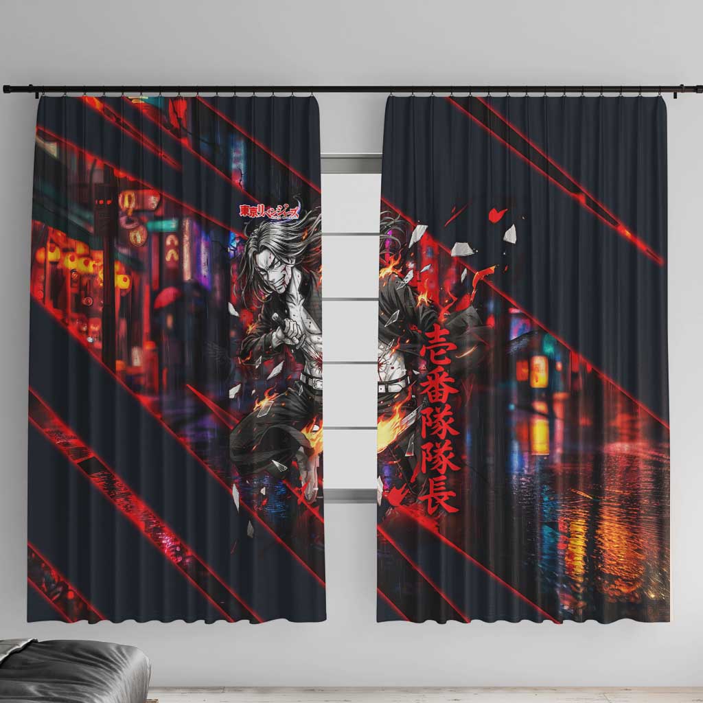 Baji Keisuke Chifuyu Matsuno Window Curtain Dark Neon Street Fight Art Style