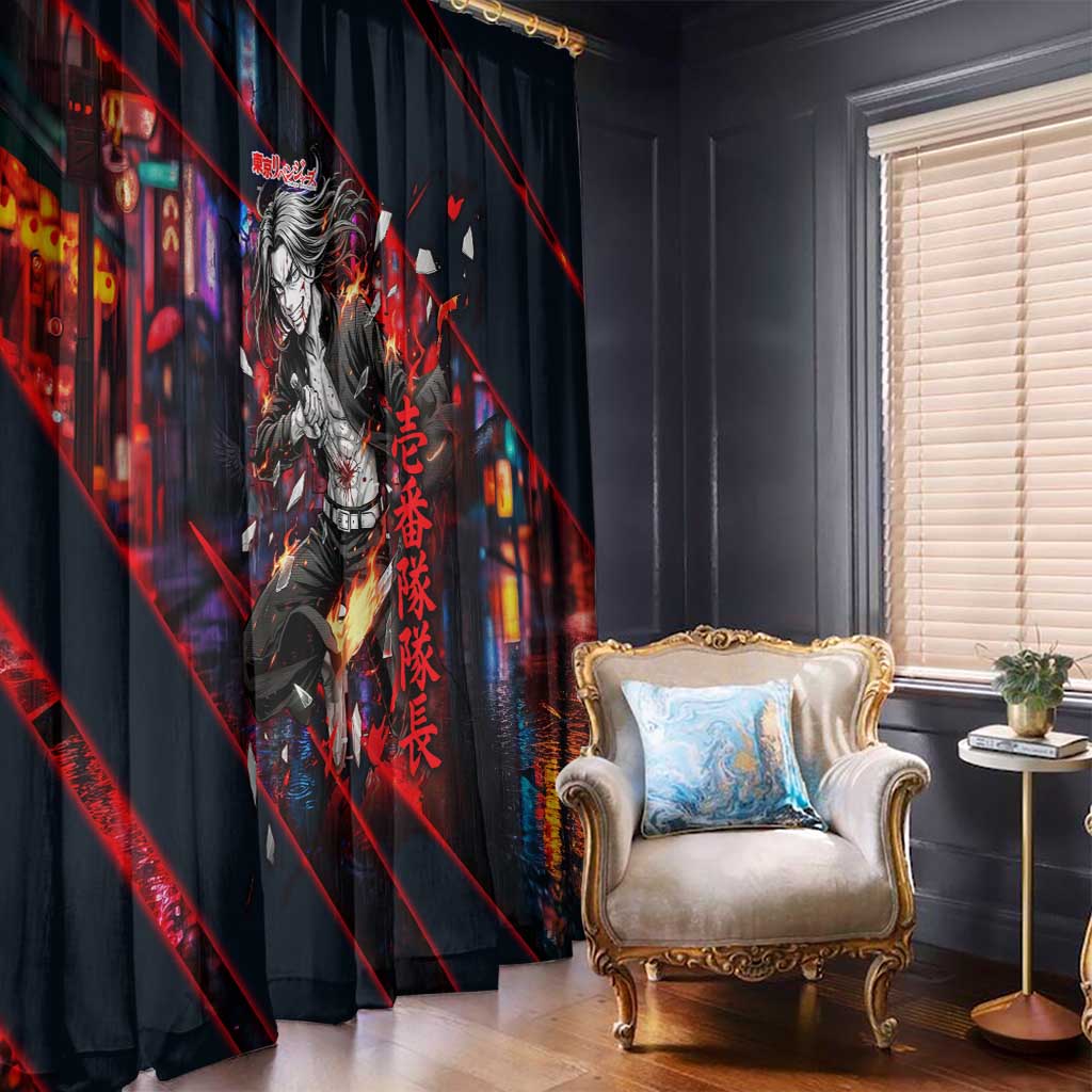Baji Keisuke Chifuyu Matsuno Window Curtain Dark Neon Street Fight Art Style
