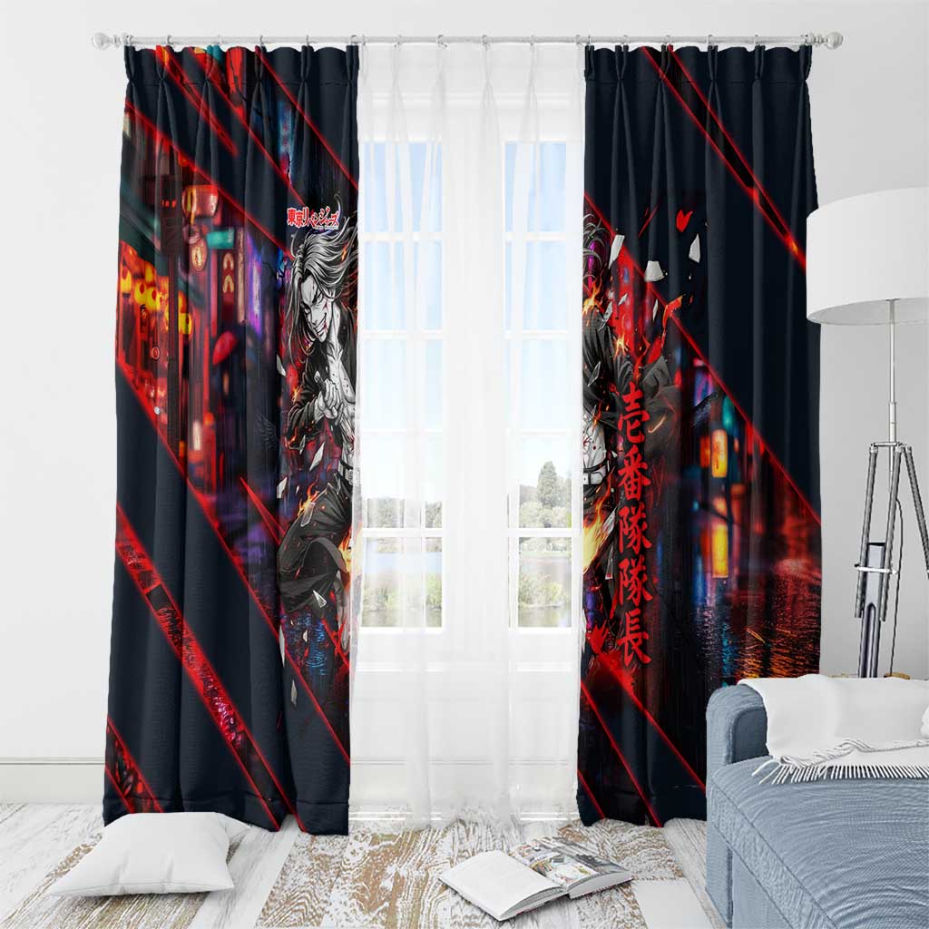 Baji Keisuke Chifuyu Matsuno Window Curtain Dark Neon Street Fight Art Style