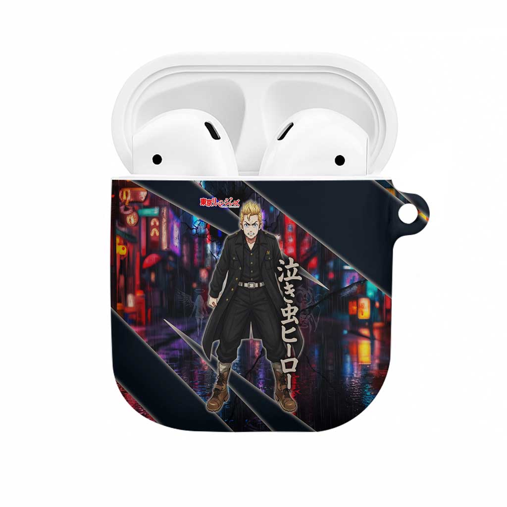 Hanagaki Takemichi Naoto AirPods Case Neon Time-Travel Urban Art Style