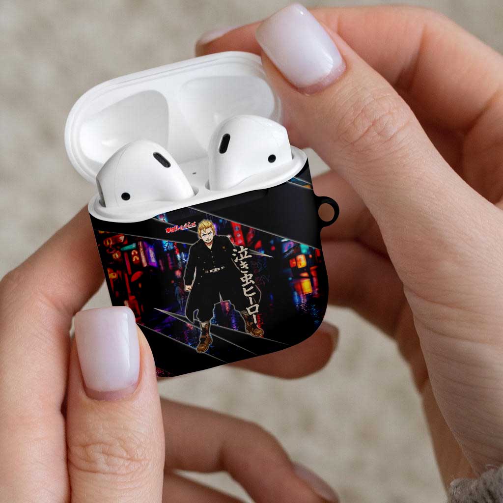 Hanagaki Takemichi Naoto AirPods Case Neon Time-Travel Urban Art Style