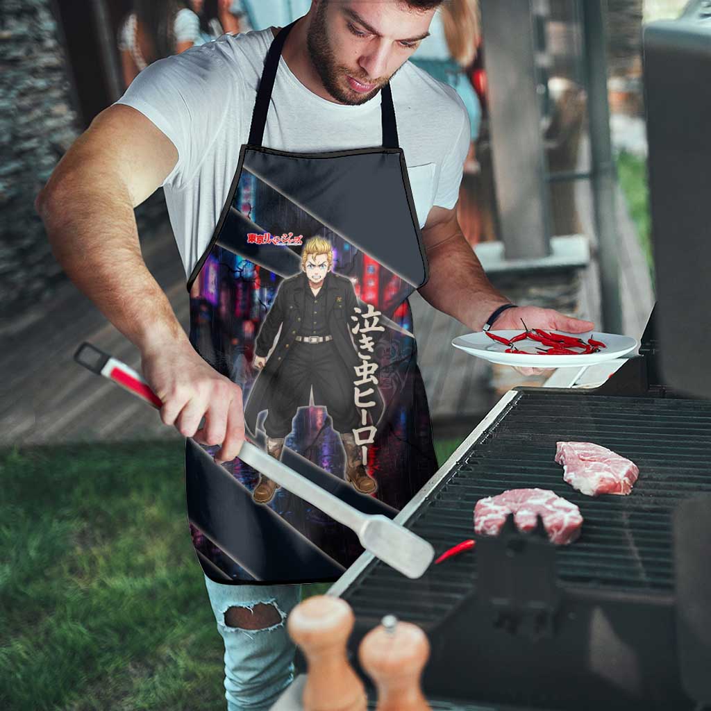 Hanagaki Takemichi Naoto Apron Neon Time-Travel Urban Art Style