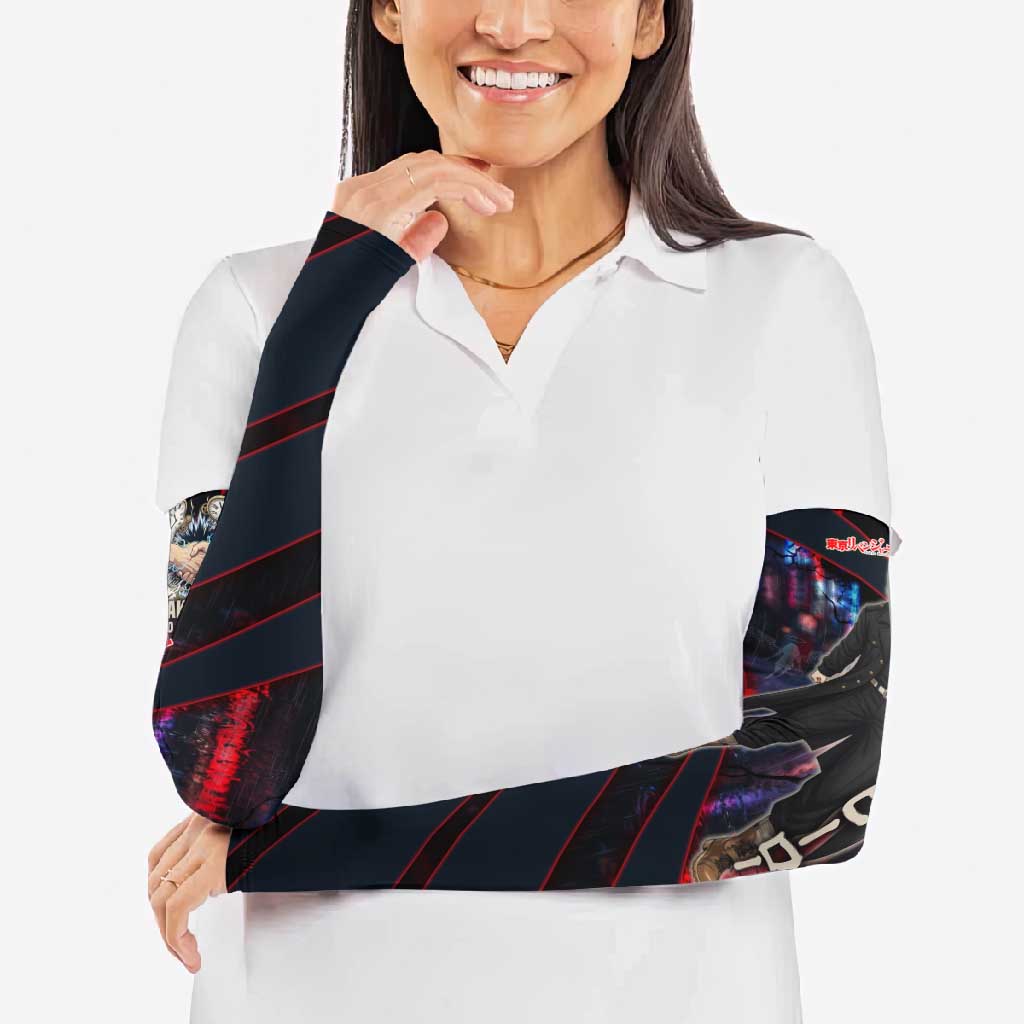 Hanagaki Takemichi Naoto Arm Sleeves Neon Time-Travel Urban Art Style