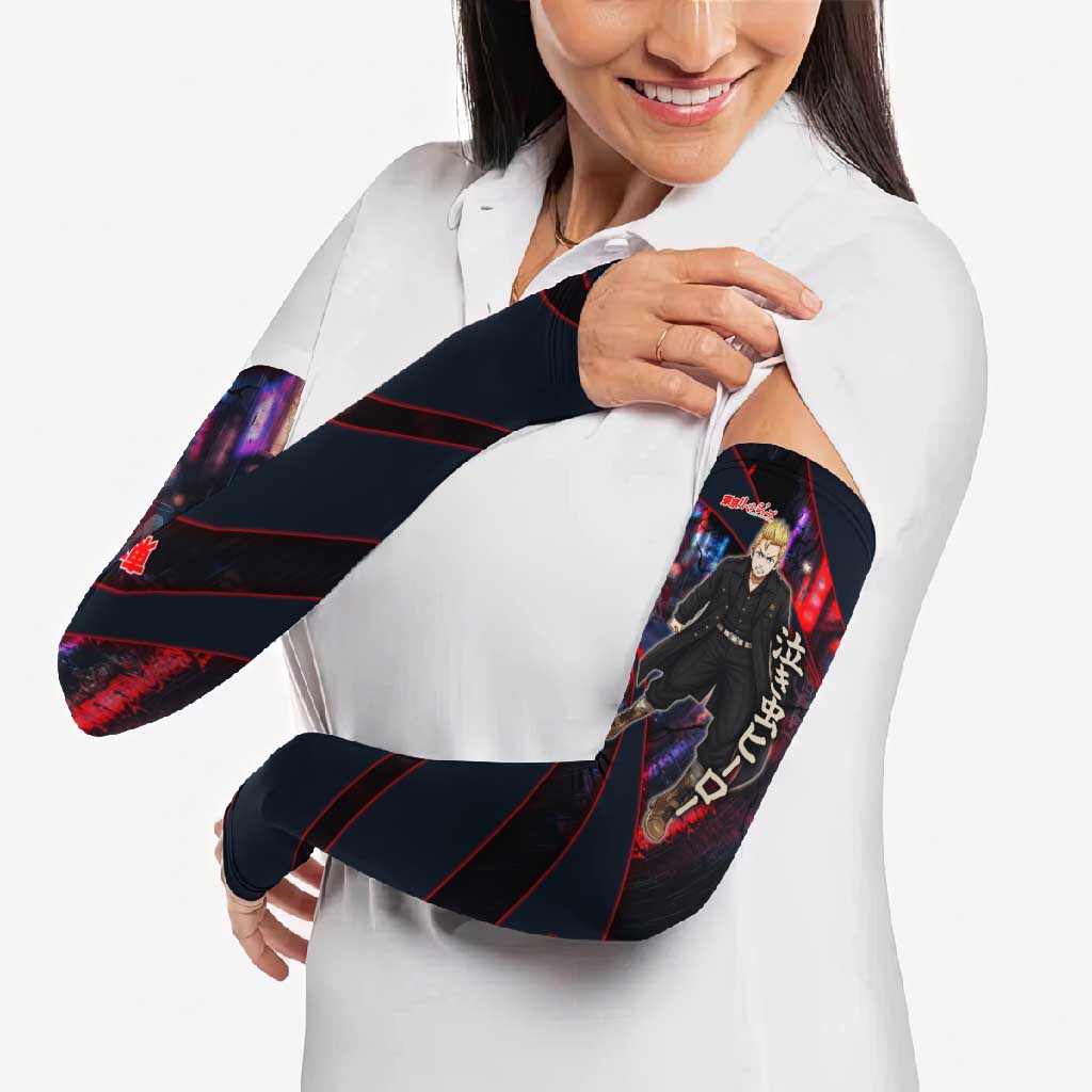 Hanagaki Takemichi Naoto Arm Sleeves Neon Time-Travel Urban Art Style