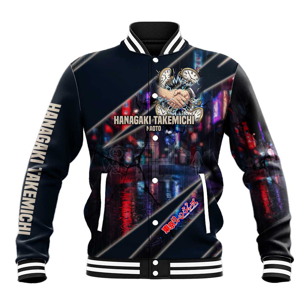 Hanagaki Takemichi Naoto Baseball Jacket Neon Time-Travel Urban Art Style