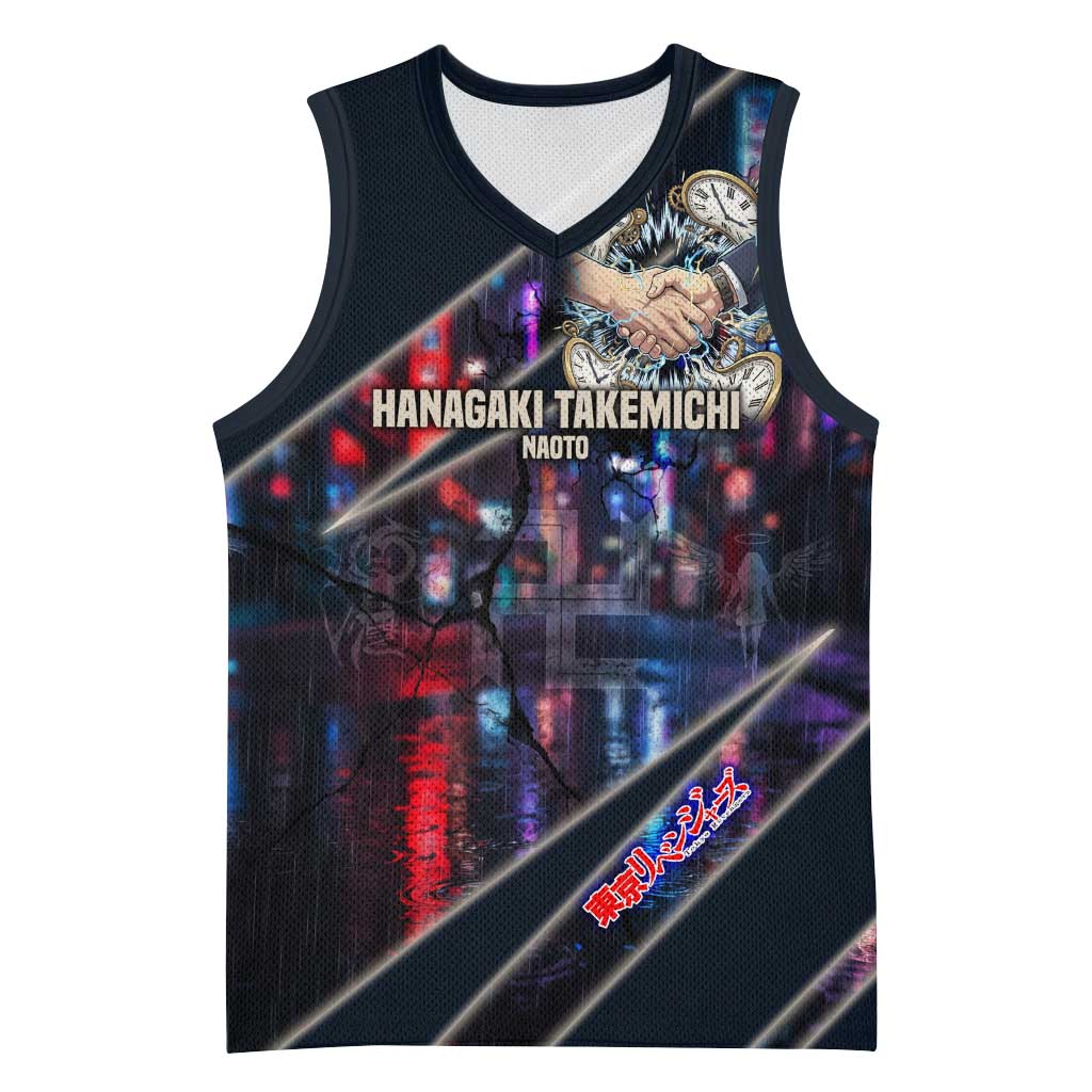 Hanagaki Takemichi Naoto Basketball Jersey Neon Time-Travel Urban Art Style