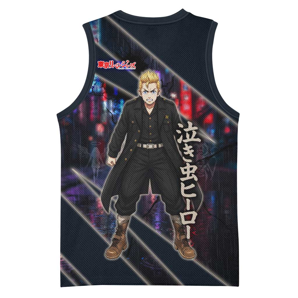 Hanagaki Takemichi Naoto Basketball Jersey Neon Time-Travel Urban Art Style