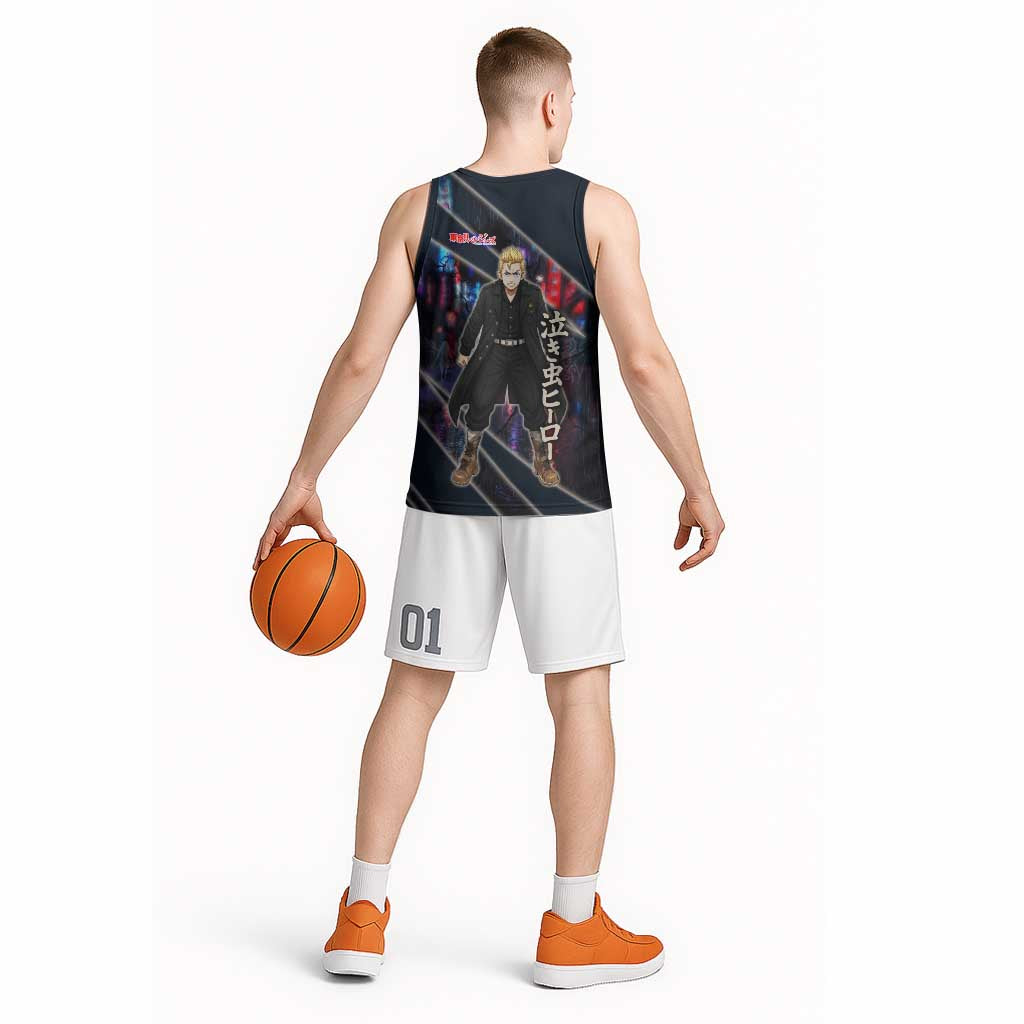 Hanagaki Takemichi Naoto Basketball Jersey Neon Time-Travel Urban Art Style
