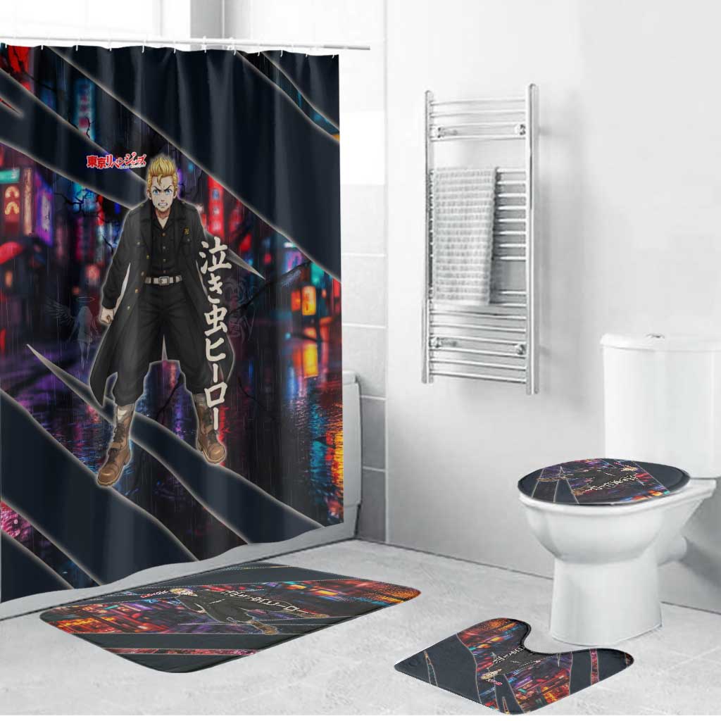 Hanagaki Takemichi Naoto Bathroom Set Neon Time-Travel Urban Art Style