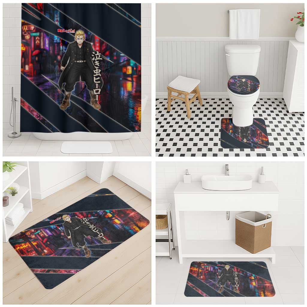 Hanagaki Takemichi Naoto Bathroom Set Neon Time-Travel Urban Art Style