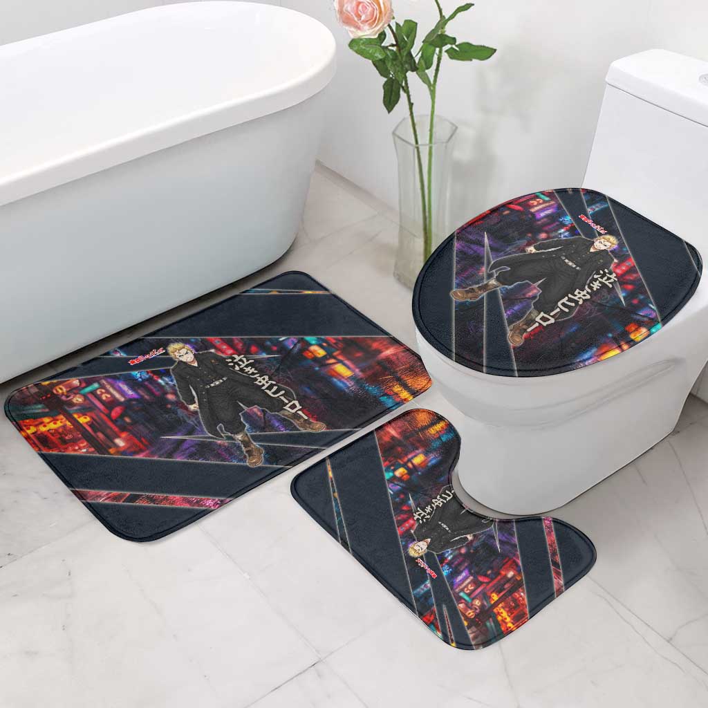 Hanagaki Takemichi Naoto Bathroom Set Neon Time-Travel Urban Art Style