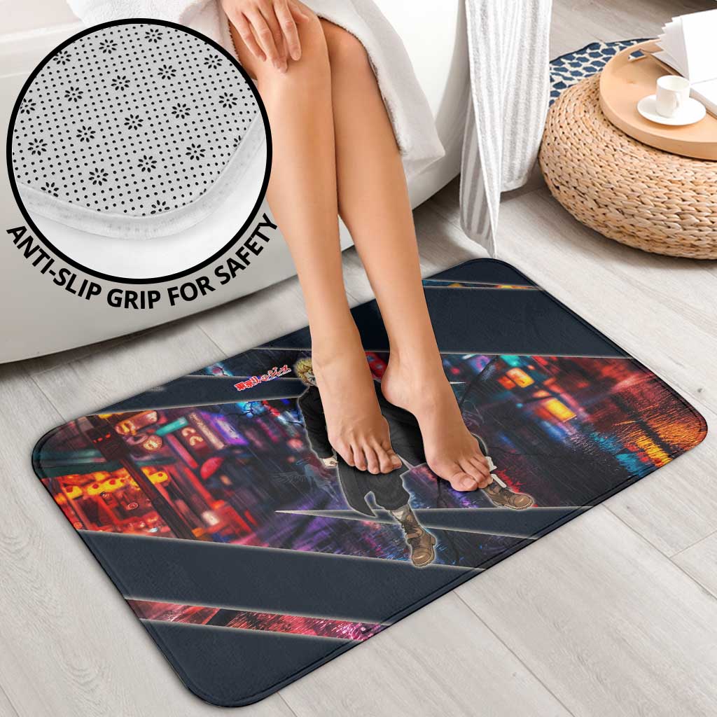 Hanagaki Takemichi Naoto Bathroom Set Neon Time-Travel Urban Art Style