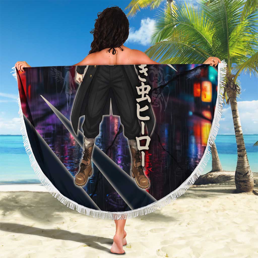 Hanagaki Takemichi Naoto Beach Blanket Neon Time-Travel Urban Art Style