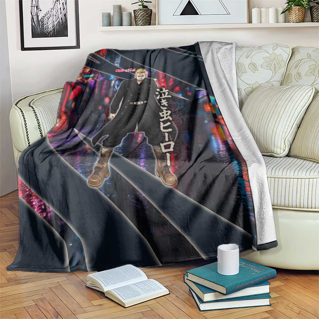 Hanagaki Takemichi Naoto Blanket Neon Time-Travel Urban Art Style