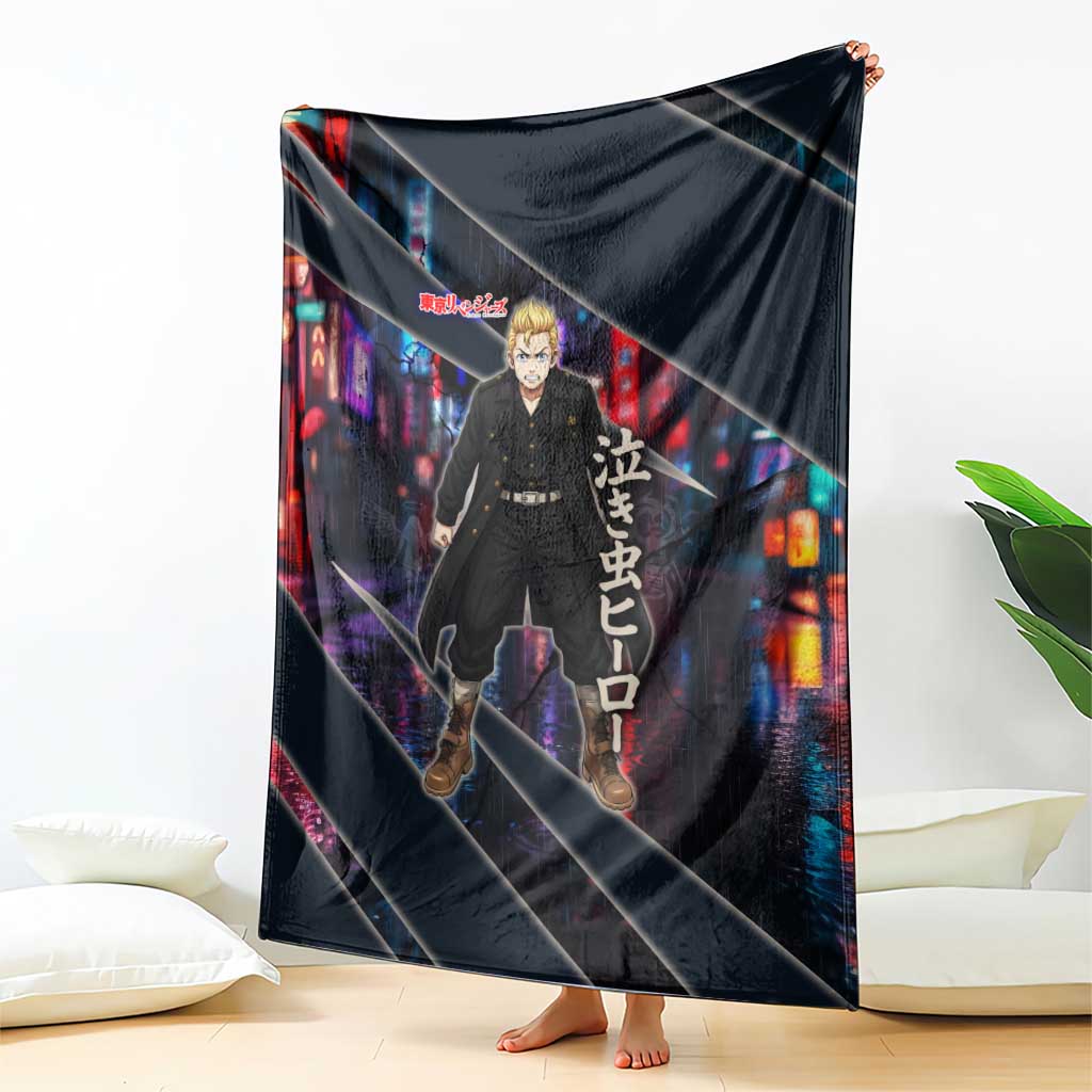 Hanagaki Takemichi Naoto Blanket Neon Time-Travel Urban Art Style