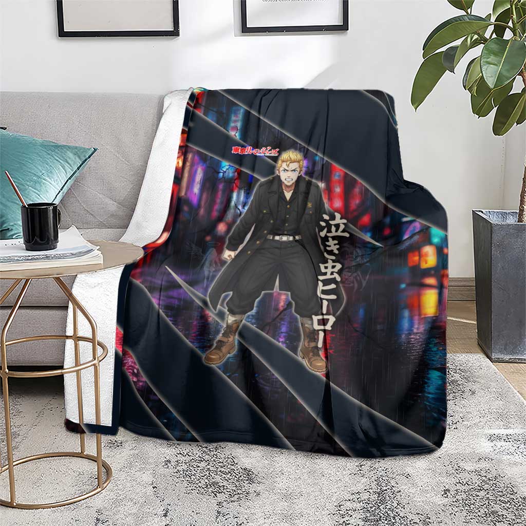 Hanagaki Takemichi Naoto Blanket Neon Time-Travel Urban Art Style