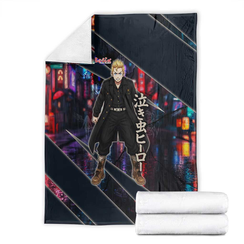 Hanagaki Takemichi Naoto Blanket Neon Time-Travel Urban Art Style