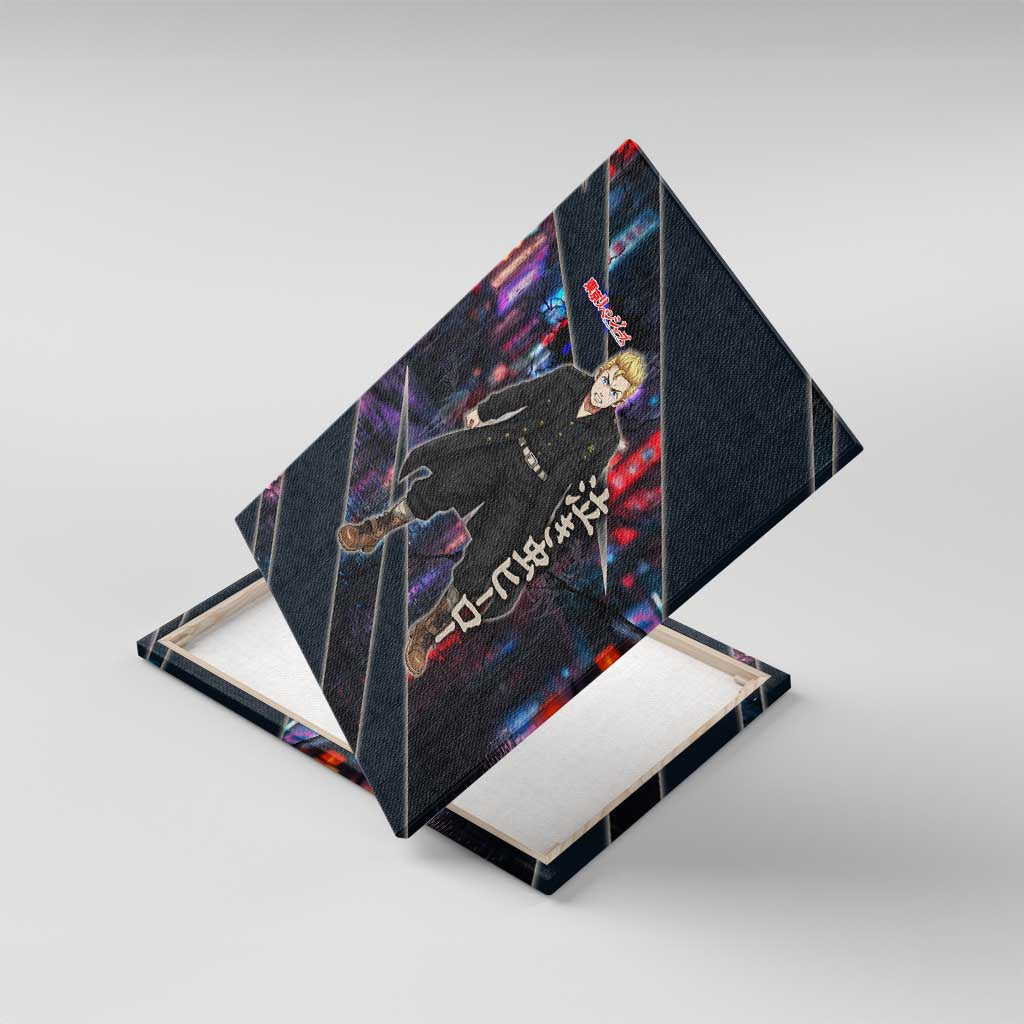 Hanagaki Takemichi Naoto Canvas Wall Art Neon Time-Travel Urban Art Style