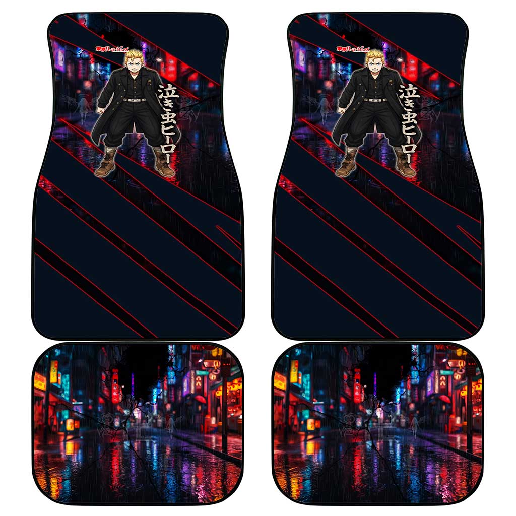 Hanagaki Takemichi Naoto Car Mats Neon Time-Travel Urban Art Style