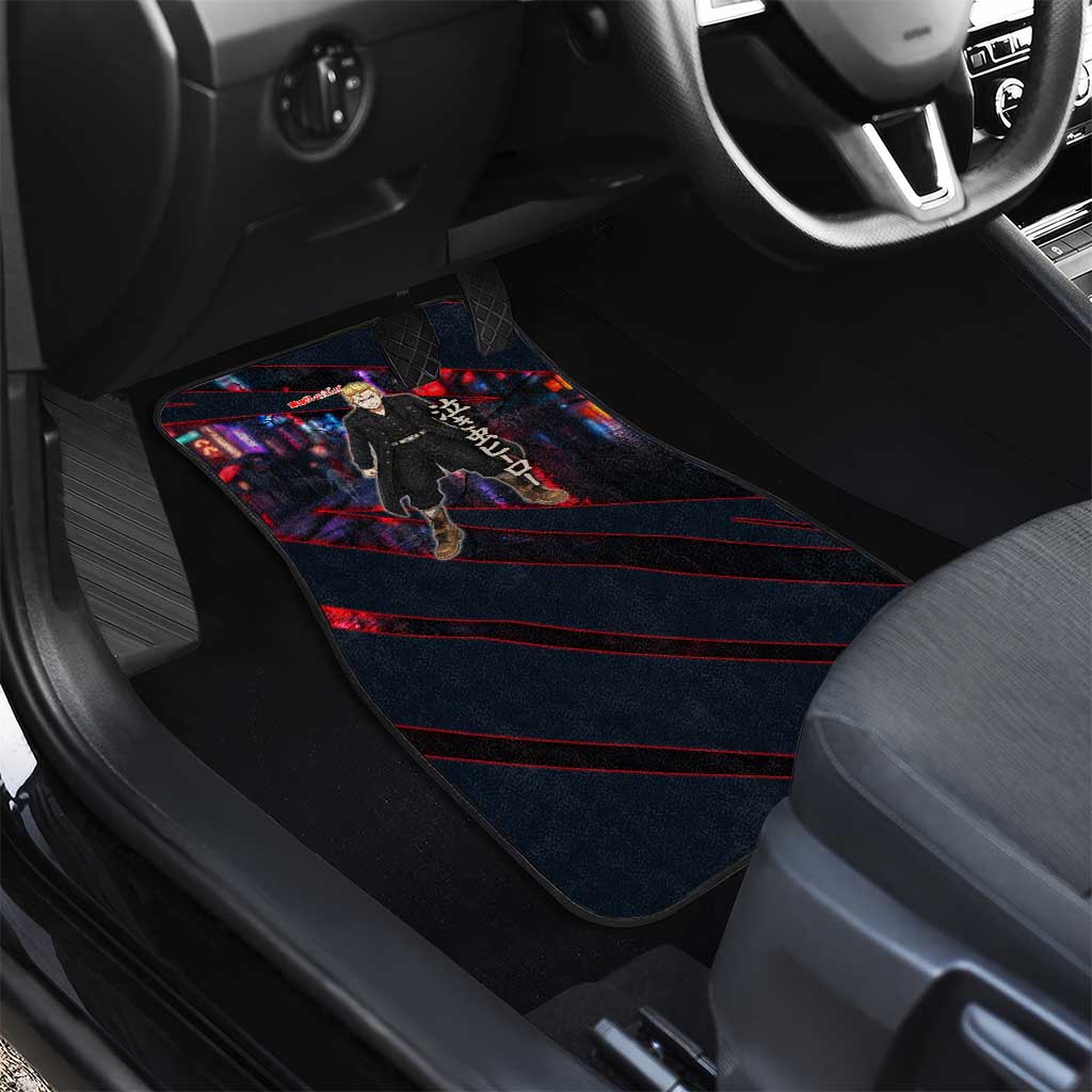 Hanagaki Takemichi Naoto Car Mats Neon Time-Travel Urban Art Style